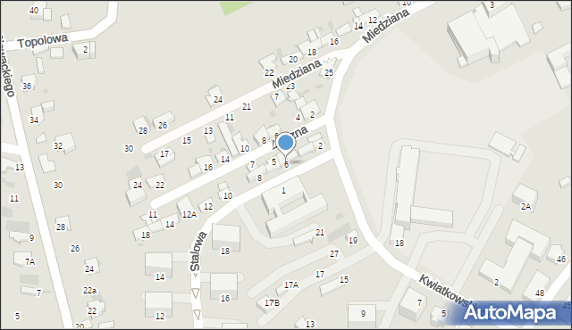 Myszków, Stalowa, 6, mapa Myszków