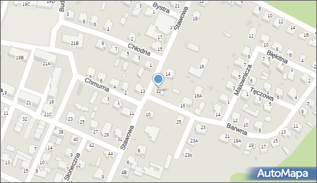 Myszków, Stawowa, 12, mapa Myszków