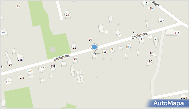 Myszków, Stolarska, 13, mapa Myszków