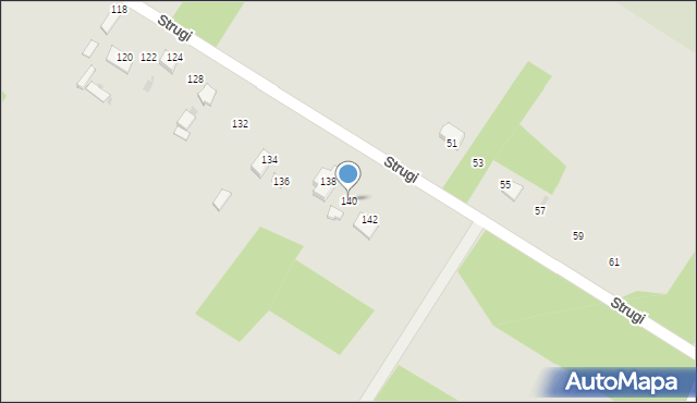 Myszków, Strugi, 140, mapa Myszków