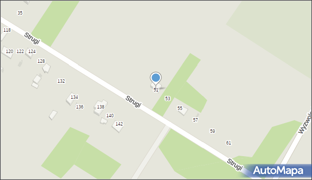 Myszków, Strugi, 51, mapa Myszków