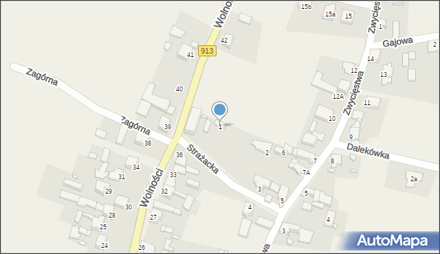 Myszkowice, Strażacka, 1, mapa Myszkowice