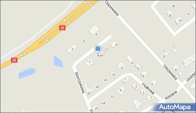 Nakło nad Notecią, Storczykowa, 5, mapa Nakło nad Notecią