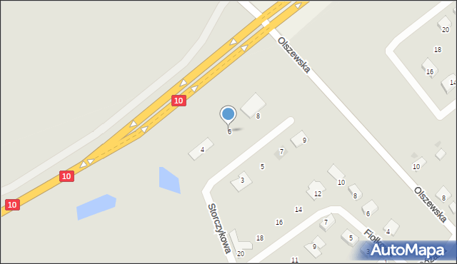 Nakło nad Notecią, Storczykowa, 6, mapa Nakło nad Notecią