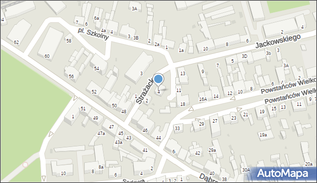 Nakło nad Notecią, Strażacka, 4, mapa Nakło nad Notecią