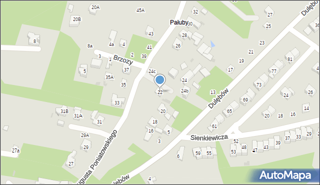 Nałęczów, Stanisława Augusta Poniatowskiego, 22, mapa Nałęczów