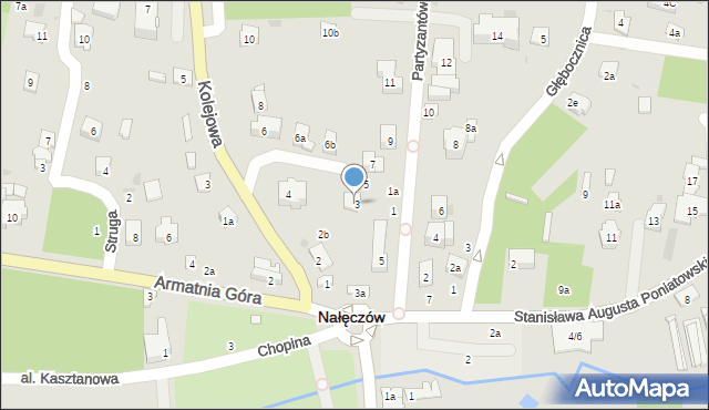 Nałęczów, Stanisława Augusta Poniatowskiego, 3, mapa Nałęczów