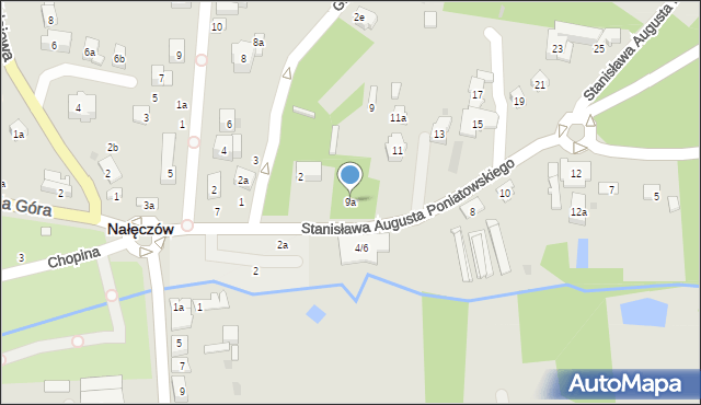 Nałęczów, Stanisława Augusta Poniatowskiego, 9a, mapa Nałęczów