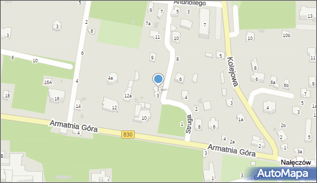 Nałęczów, Struga Andrzeja, 5, mapa Nałęczów