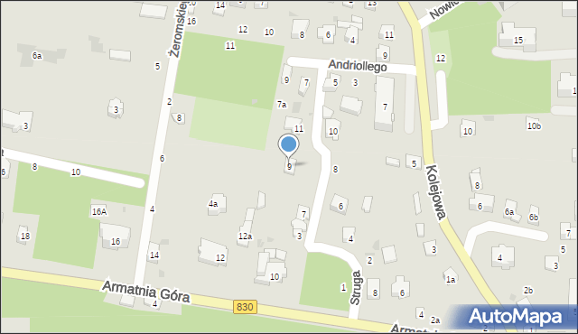 Nałęczów, Struga Andrzeja, 9, mapa Nałęczów