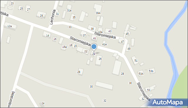 Namysłów, Staromiejska, 24, mapa Namysłów
