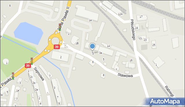 Namysłów, Stawowa, 3, mapa Namysłów