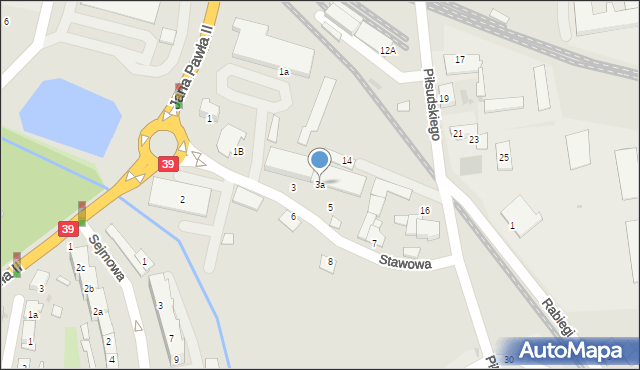 Namysłów, Stawowa, 3a, mapa Namysłów