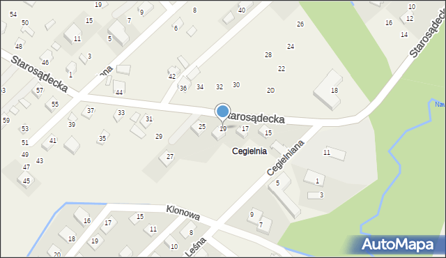 Nawojowa, Starosądecka, 19, mapa Nawojowa