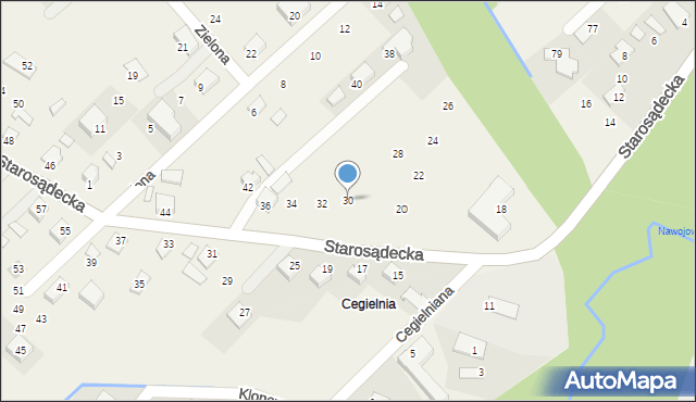 Nawojowa, Starosądecka, 30, mapa Nawojowa