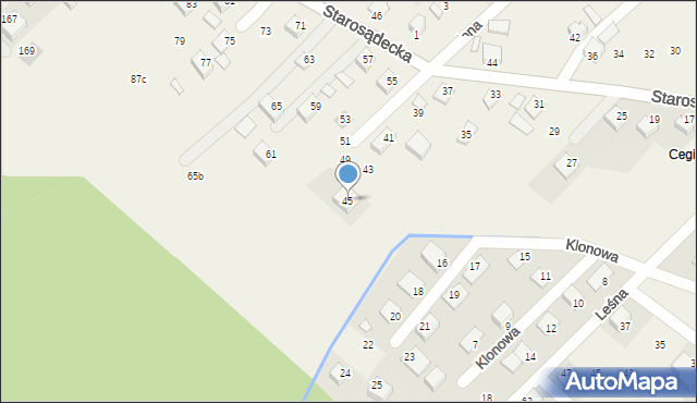 Nawojowa, Starosądecka, 45, mapa Nawojowa