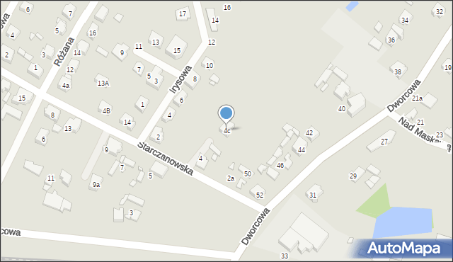 Nekla, Starczanowska, 4c, mapa Nekla