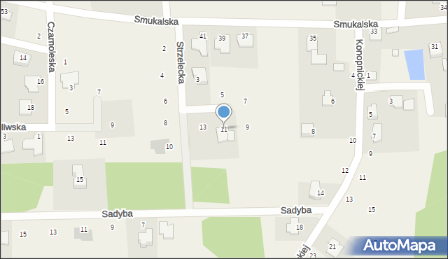 Niemcz, Strzelecka, 11, mapa Niemcz
