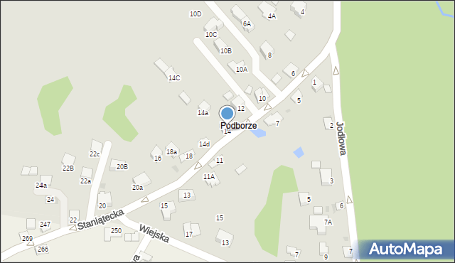 Niepołomice, Staniątecka, 14, mapa Niepołomice