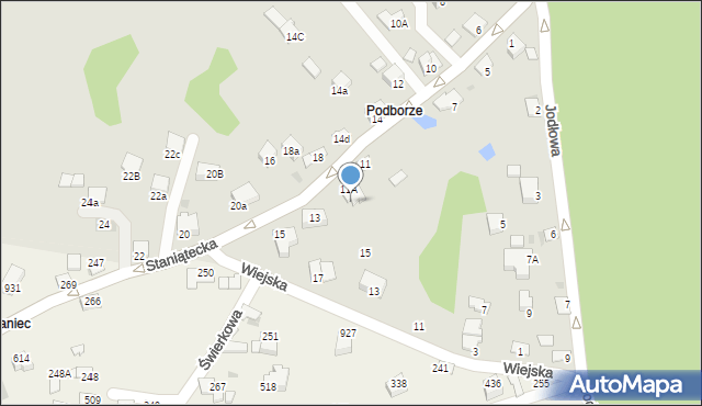 Niepołomice, Staniątecka, 9, mapa Niepołomice