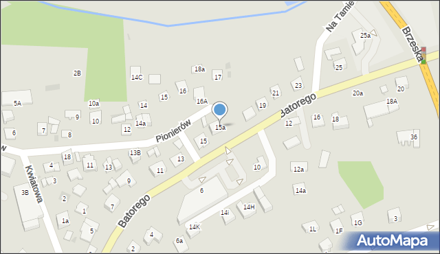 Niepołomice, Stefana Batorego, 15a, mapa Niepołomice