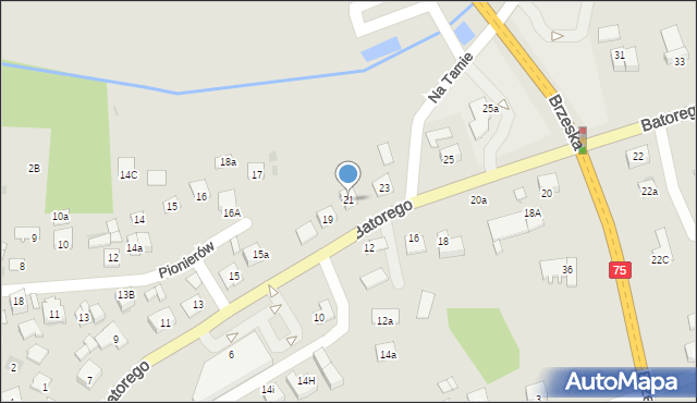 Niepołomice, Stefana Batorego, 21, mapa Niepołomice