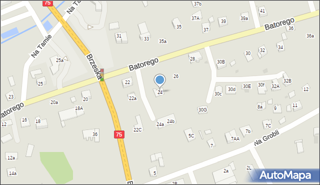 Niepołomice, Stefana Batorego, 24, mapa Niepołomice