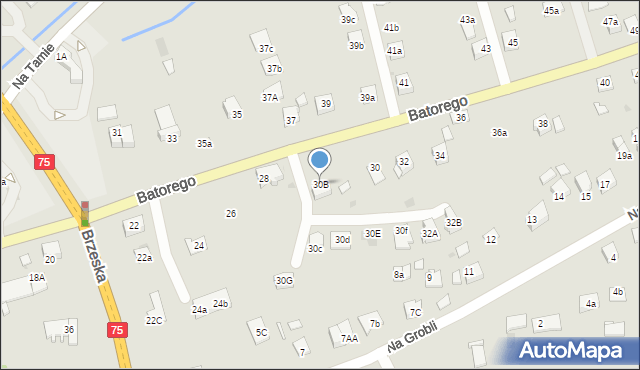 Niepołomice, Stefana Batorego, 30B, mapa Niepołomice