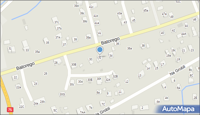 Niepołomice, Stefana Batorego, 32, mapa Niepołomice