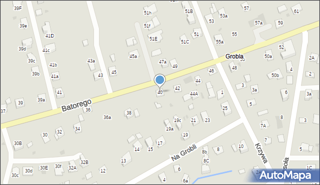 Niepołomice, Stefana Batorego, 40, mapa Niepołomice