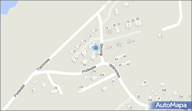 Niepołomice, Stroma, 1, mapa Niepołomice