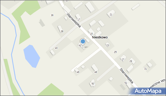 Niestkowo, Starowiejska, 44, mapa Niestkowo