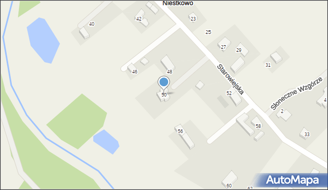 Niestkowo, Starowiejska, 50, mapa Niestkowo