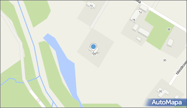 Niestkowo, Starowiejska, 72b, mapa Niestkowo