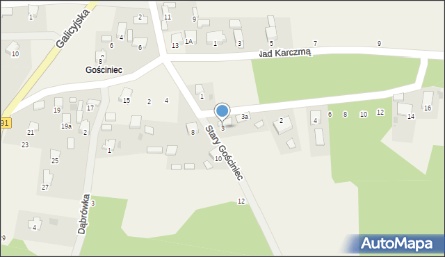 Niesułowice, Stary Gościniec, 3, mapa Niesułowice