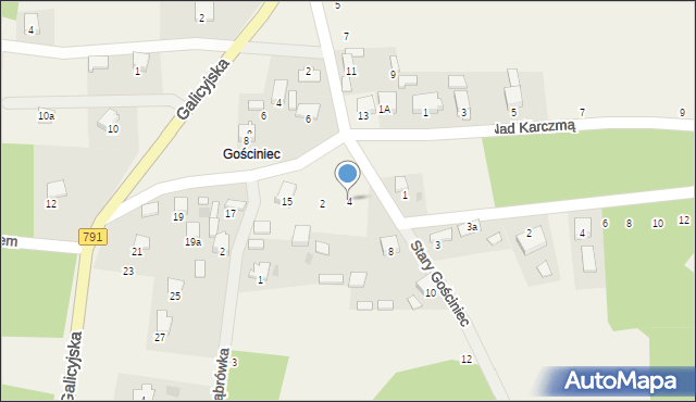 Niesułowice, Stary Gościniec, 4, mapa Niesułowice