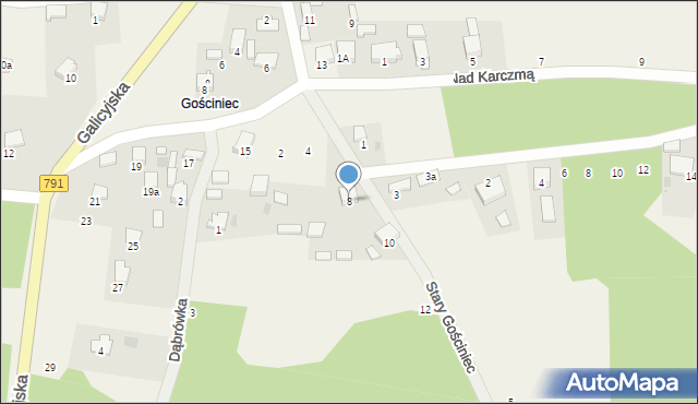 Niesułowice, Stary Gościniec, 8, mapa Niesułowice