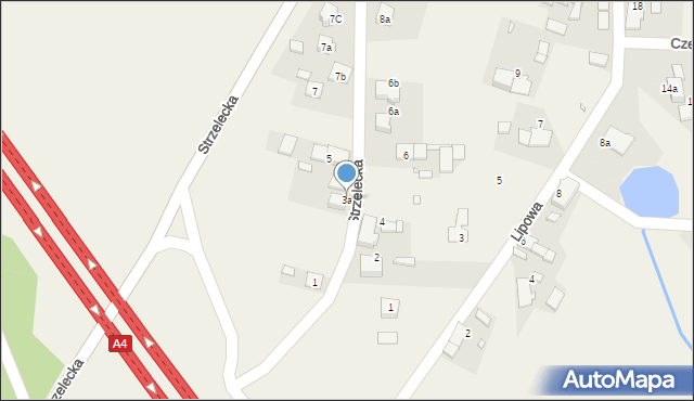 Nogowczyce, Strzelecka, 3a, mapa Nogowczyce