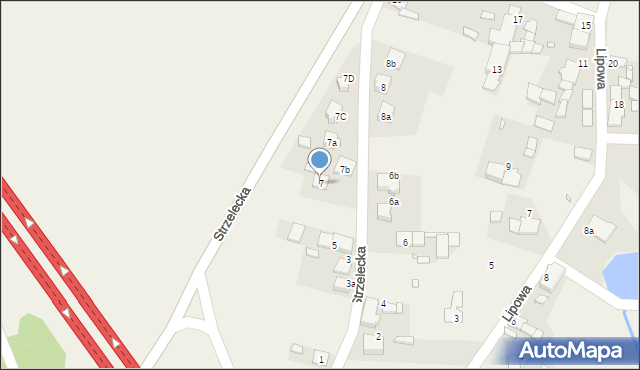 Nogowczyce, Strzelecka, 7, mapa Nogowczyce