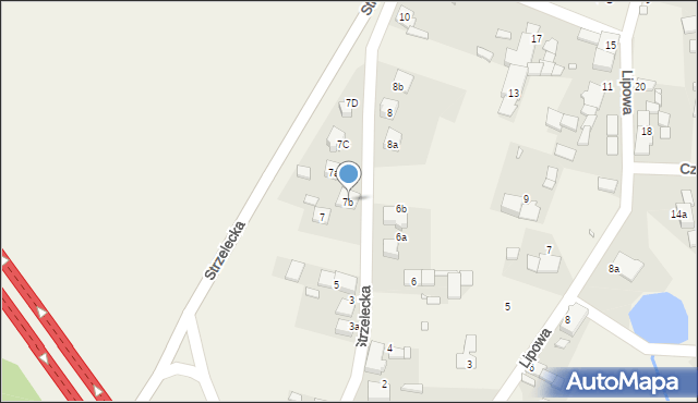 Nogowczyce, Strzelecka, 7b, mapa Nogowczyce
