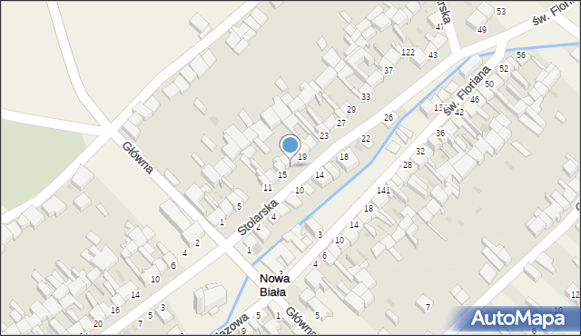 Nowa Biała, Stolarska, 17, mapa Nowa Biała