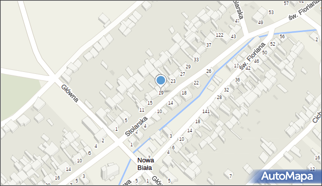 Nowa Biała, Stolarska, 19, mapa Nowa Biała