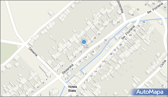 Nowa Biała, Stolarska, 21, mapa Nowa Biała
