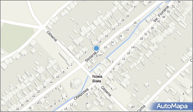 Nowa Biała, Stolarska, 4, mapa Nowa Biała