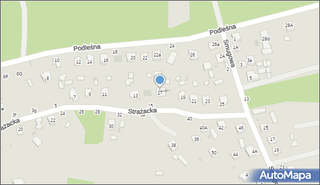 Nowa Dęba, Strażacka, 17, mapa Nowa Dęba