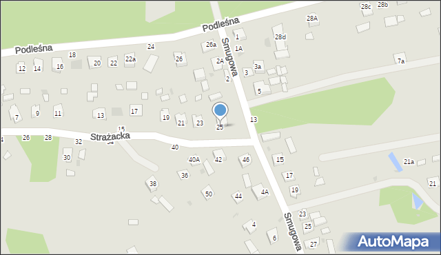 Nowa Dęba, Strażacka, 25, mapa Nowa Dęba