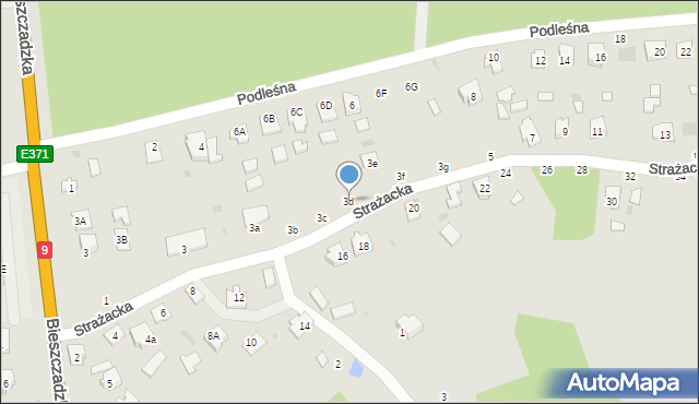 Nowa Dęba, Strażacka, 3d, mapa Nowa Dęba