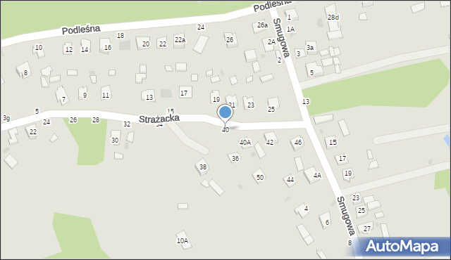 Nowa Dęba, Strażacka, 40, mapa Nowa Dęba