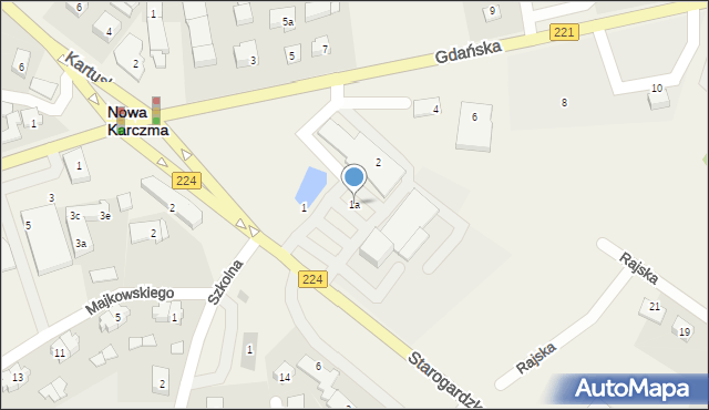 Nowa Karczma, Starogardzka, 1a, mapa Nowa Karczma