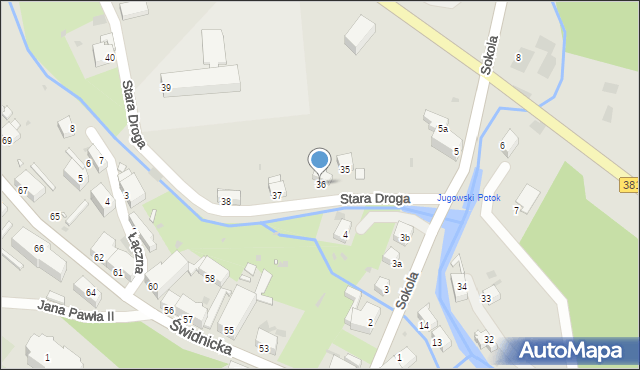 Nowa Ruda, Stara Droga, 36, mapa Nowa Ruda